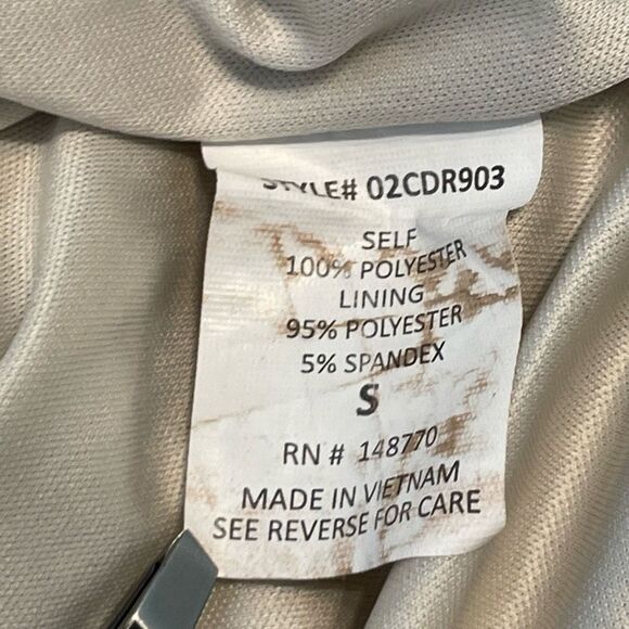 Sienna Sky Cheetah Print Midi Dress Tan Black Button Front Slit Strappy S - Picture 6 of 7